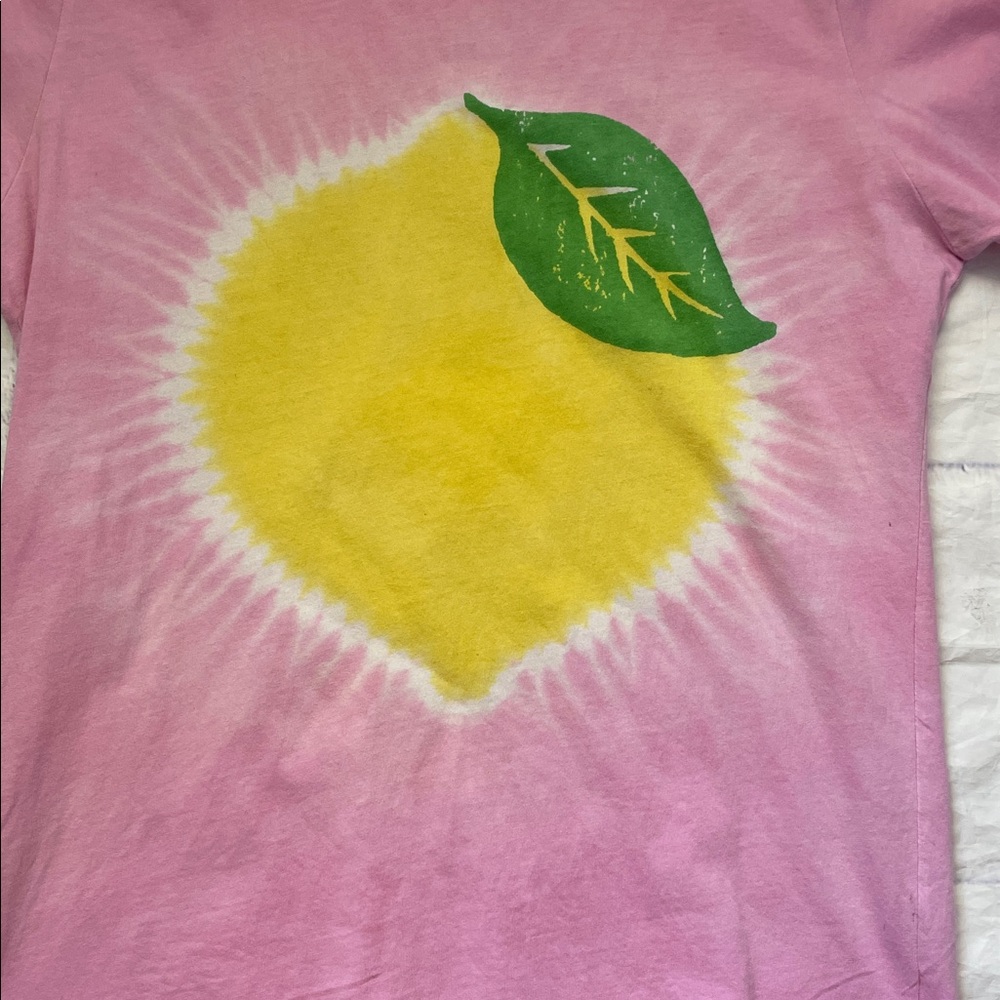 ♥️Big Bud Press♥️ Pink tie dye Lemon Graphic T Shirt, Size X Small. - Picture 4 of 5
